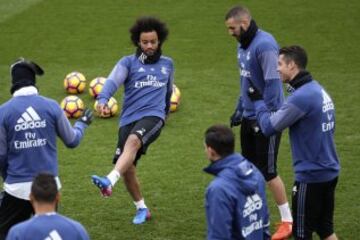 Cristiano Ronaldo, Karim Benzema y Marcelo.