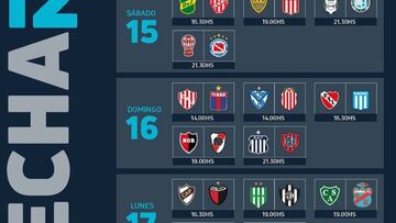 Liga Profesional 2023: horarios, partidos y fixture de la jornada 12
