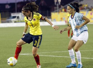 Natalia Gaitán en un partido frente a Argentina en los Panamericanos.