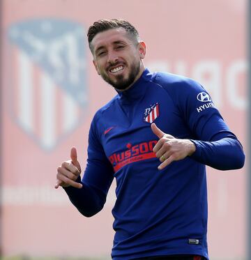 El primer entrenamiento del Atleti tras el parón