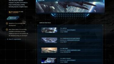 Star Citizen ofrece un exclusivo DLC de 27.000 dólares