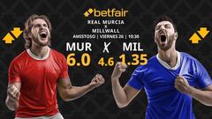 Real Murcia vs. Millwall FC: horario, dónde ver, pronósticos y estadísticas