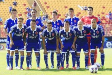 Oncena de la U que se midió ante Palestino.