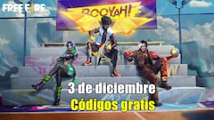 Free Fire | Códigos de hoy miércoles 3 de diciembre de 2025: recompensas gratis