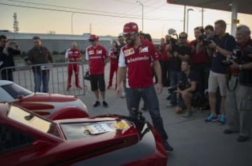 Fernando Alonso y Kimi Raikkonen se dieron cita en Lousiana Tech, una muestra de coches de estudiantes dentro del marco de la Shell Eco-marathone, una exhibición de coches ecológicos.  
