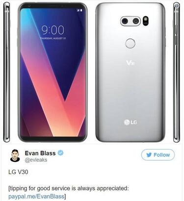 ¿Será este el aspecto definitivo del LG V30?