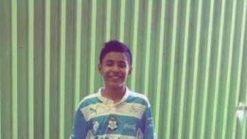 Ronaldo Zinedin Hernández, con la camiseta del Santos Laguna