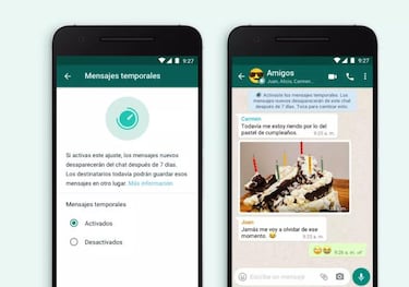 Cómo escribir mensajes de WhatsApp que se borren solos