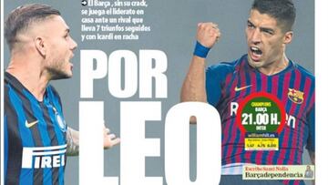 La prensa de Barcelona pide un triunfo por Messi