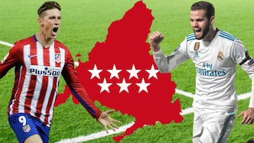 Fernando Torres y Nacho, jugadores del Atlético y Real Madrid.