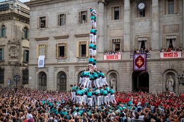 Uno de los grupos de 'Castellers'.