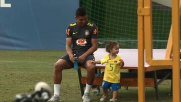 Casemiro entrena junto a su hija: la imagen más tierna de la jornada