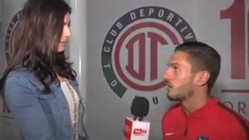 Paulina Benavente habla con Koke tras el Toluca-Atl&eacute;tico.