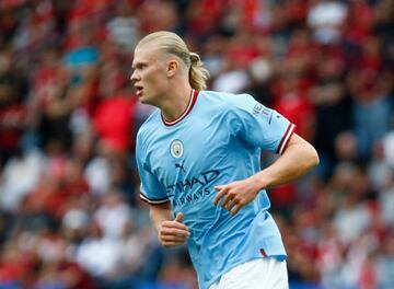 Haaland struggled in Manchester City's Community Shield defeat to Liverpool.