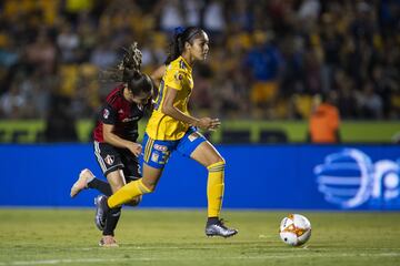 La jugadora de Tigres, ahora contratada por Atlas, tuvo una gran temporada junto a el equipo regiomontano, anotando en su cuanta 6 dianas, y fue líder de goleo durante las primeras jornadas de la Liga MX Femenil, además también formó parte de la selección sub-17 Subcampeona del Mundo.