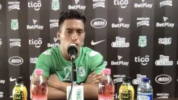 Sebastián Gómez antes del partido por Copa Libertadores