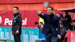 GRAF6376. PALMA DE MALLORCA, 10/11/2019.- El entrenador del Villarreal, Javier Calleja (d), durante el partido ante el RCD Mallorca, correspondiente a la d&eacute;cimo tercera jornada de LaLiga Santander que se disputa este domingo en el Iberostar Estadi,