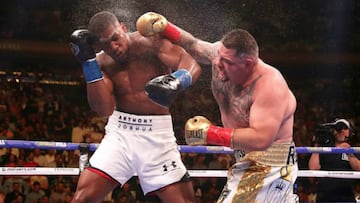 Andy Ruiz ganó los cinturones de la AMB, OMB, FIB y OIB de los pesos pesados al vencer por knockout técnico a Anthony Joshua.