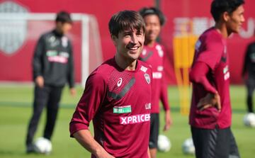 El espa&ntilde;ol Bojan Krkic durante un entrenamiento del Vissel Kobe, equipo japon&eacute;s con el que compite en la J League.