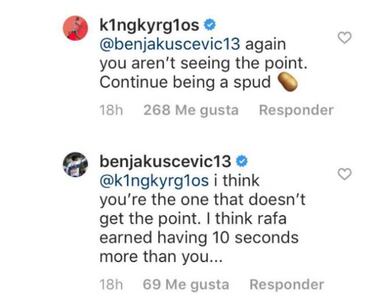 El duro encontrón virtual de Benjamín Kuscevic y Nick Kyrgios