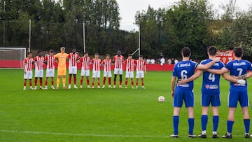10-06-25. IMAGEN EN MAREO DE UNA ALINEACIÓN DEL SPORTING B EN EL RECIENTE PLAYOFF DE ASCENSO A SEGUNDA RFEF.