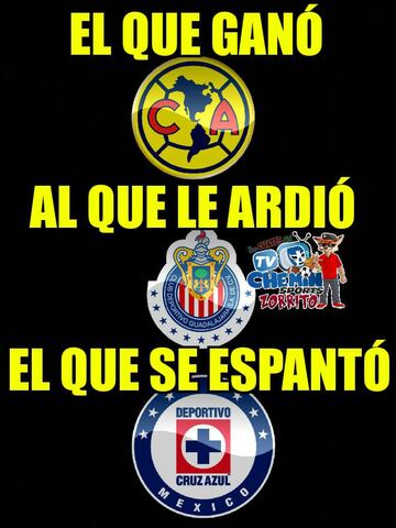 América ganó y Cruz Azul se lleva el bullying de los memes