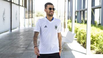 Dani Ceballos, a su llegada del Europeo Sub-21.