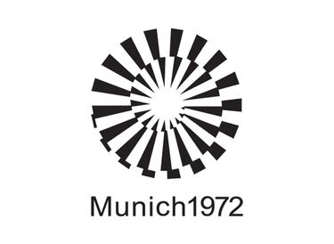 Se pretende con el remitir a los destellos de luz provocados en el momento de prender la llama olímpica en el pebetero, además de evocar otros conceptos intangibles como la frescura, el espíritu de los juegos.
Diseñado por Otl Aicher.