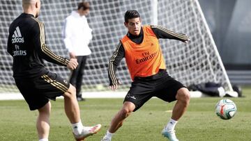 James entrena con el Madrid que recupera cinco jugadores