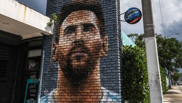 Various artists have taken to the streets to reflect the excitement of the fans ahead of Messi's arrival to MLS.