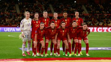 Once inicial de la Selecci¨®n espa?ola frente a Pa¨ªses Bajos en la Final Four de la Nations League en La Cartuja.