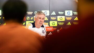 Ancelotti, en rueda de prensa.