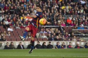 Asistencia de Luis Suárez a Messi que hace el 2-0.