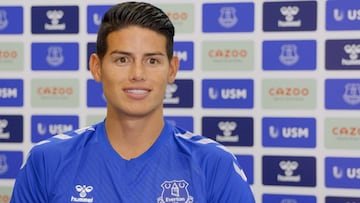 James da su primera entrevista como jugador de Everton