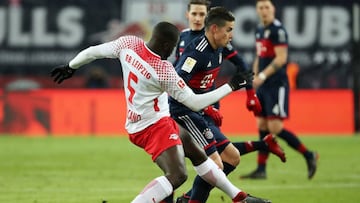 El Leipzig vence al Bayern y opaca la asistencia de James