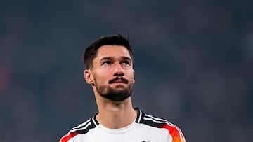 Tim Kleindienst, con la camiseta de la selección alemana
