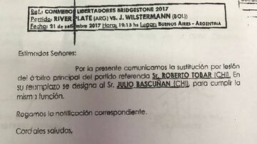 Trueque entre árbitros chilenos para el pleito entre River y Wilstermann
