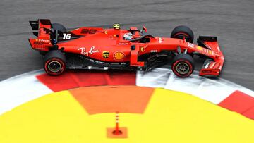 SOCHI, RUSSIA - SEPTEMBER 27: Charles Leclerc of Monaco driving the (16) Scuderia Ferrari SF90 on track during practice for the F1 Grand Prix of Russia at Sochi Autodrom on September 27, 2019 in Sochi, Russia. (Photo by Mark Thompson/Getty Images)