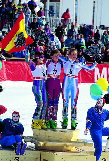 Fue la primera mujer española en conseguir una medalla olímpica en unos Juegos Olímpicos de Invierno, concretamente la de bronce en el eslalon gigante en los Juegos Olímpicos de Albertville 1992.