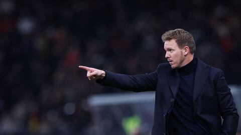(FILES) Germany's head coach Julian Nagelsmann reacts from the sidelines during the international friendly football match between Germany and Turkey at the Olympic Stadium in Berlin on November 18, 2023, in preparation for the UEFA Euro 2024 in Germany. Germany men's football coach Julian Nagelsmann signed a contract extension to stay with the national team through the 2026 World Cup, the German Football Association (DFB) said on April 19, 2024. (Photo by Ronny Hartmann / AFP)