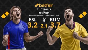 Pronósticos Eslovaquia vs. Rumanía: horario, TV, estadísticas y clasificación