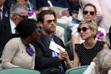 Sofia Davis, Chris Hemsworth y Elsa Pataky.