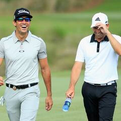 Sergio García y Cabrera Bello, ante el hoyo 17 de The Players
