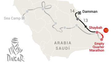 Recorrido Etapa 12 Dakar 2023.