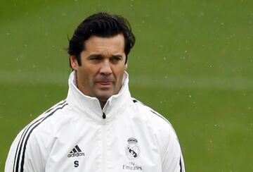 Santiago Hernán Solari's first training session as interim coach at Real Madrid.