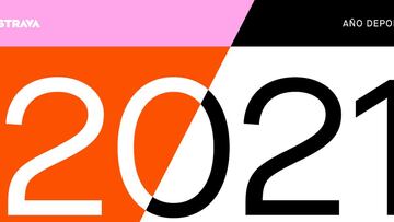 Cartel promocional del Informe del Año Deportivo en Strava 2021.