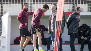Lekue, durante un entrenamiento.