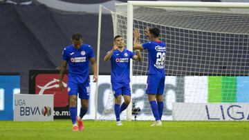 Orbelin Pineda celebrates his goal 1-0 of Cruz Azul during the game Cruz Azul vs Tijuana, corresponding to the 17th round match of the Torneo Guard1anes Clausura 2021 of the Liga BBVA MX, at Azteca Stadium, on May 01, 2021.
<br><br>
Orbelin Pineda celebra su gol 1-0 de Cruz Azul durante el partido Cruz Azul vs Tijuana, correspondiente a la Jornada 17 del Torneo Clausura Guard1anes 2021 de la Liga BBVA MX, en el Estadio Azteca, el 01 de Mayo de 2021.