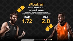 Paris Basketball vs. Valencia Basket: horario, dónde ver, pronósticos y clasificación