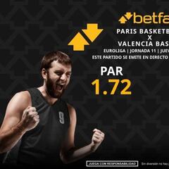 Paris Basketball vs. Valencia Basket: horario, dónde ver, pronósticos y clasificación